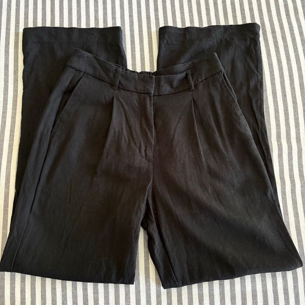 Old Navy Extra High-Waisted Linen-Blend Taylor Wide-Leg Trouser Pants Size XS